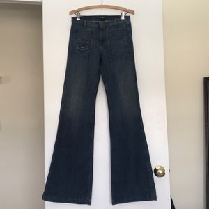 7 for All Mankind high-waisted, wide leg jeans